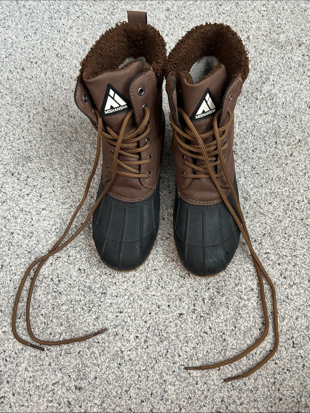 Mishansha Brown and Black Waterproof Winter Boots